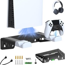 Steel Wall Mount for PS5 Slim with Fast Charging Station