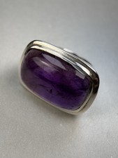 Ring Silber 925 Amethyst Gr. 59 Design Punzen...