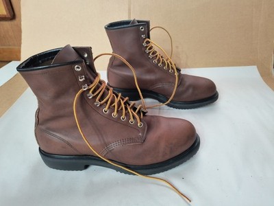 Red Wing SuperSole 8-inch Safety Toe Boots Men 12 EUC Leather