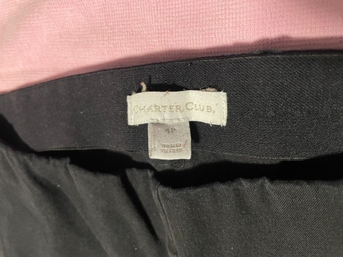Pantalone Charter Club donna taglia 4P nero vestibilità classica zip laterale gamba dritta - Foto 5 di 11