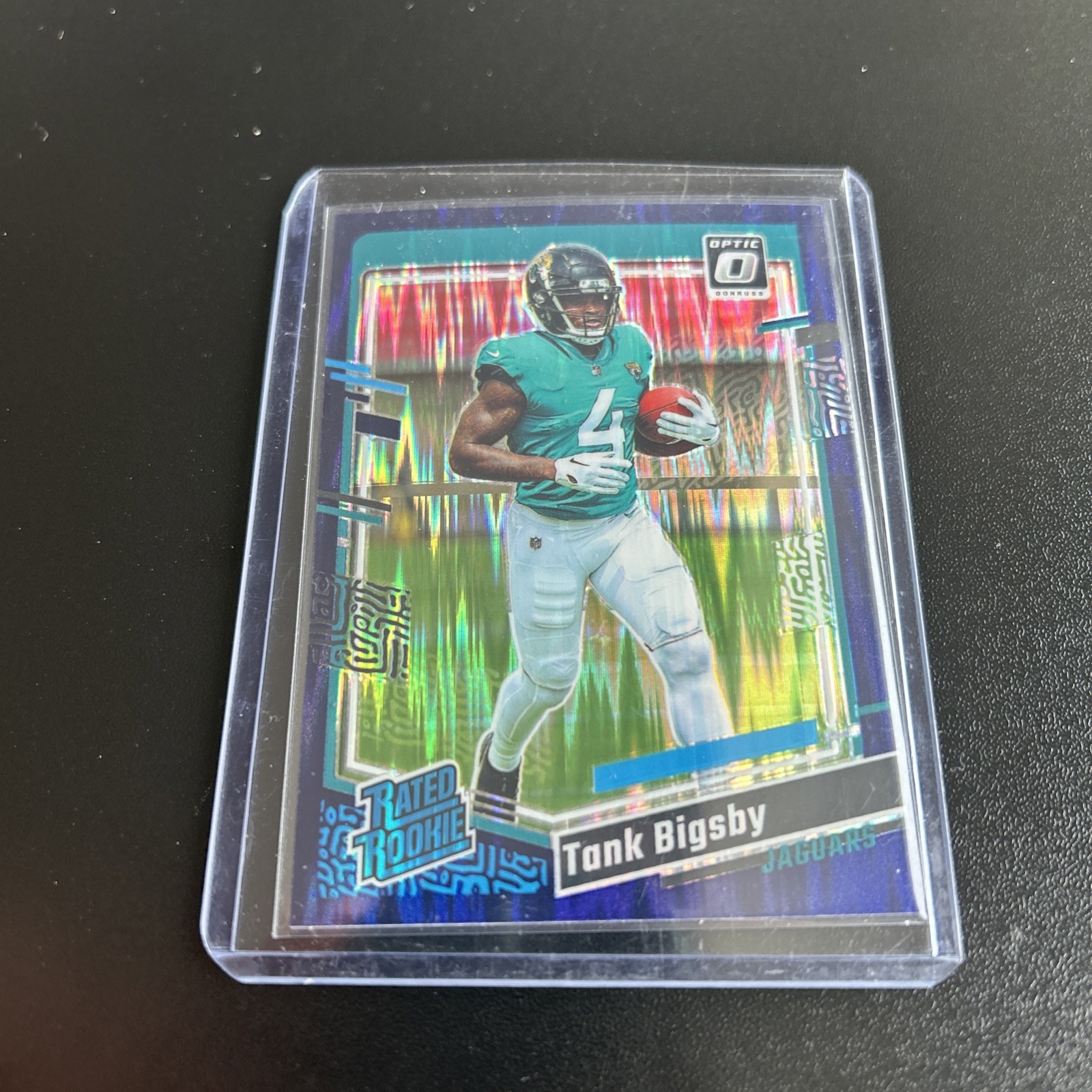 2023 Panini Donruss Optic- Rated Rookie Tank Bigsby #252 Purple Shock Prizm (RC)