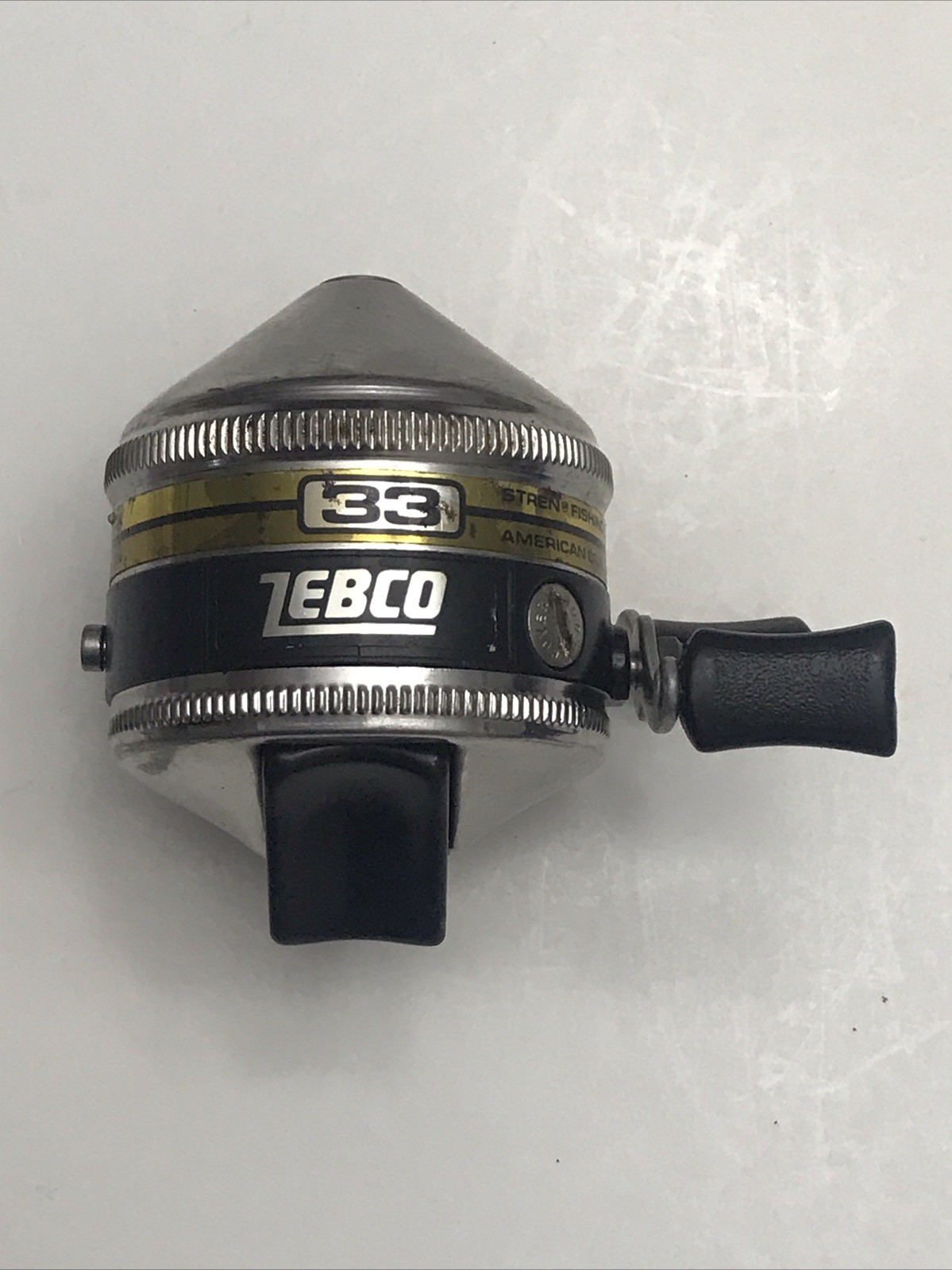 Vintage Zebco 33 USA Made Fishing Reel One Rivet Works