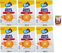 Tuc Bake Rolls, Pizza Chips, 6X150G, Im Ofen Gebackene Brotchips+Polpa