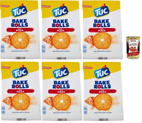 Tuc Bake Rolls, Pizza Chips, 6X150G, Im Ofen Gebackene Brotchips+Polpa-image