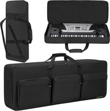 76 Key Keyboard Case, Keyboard Gig Bag Case with Adjustable Straps and 6-Pocket