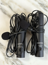 Movo LV4-O XLR Lavalier Omnidirectional Microphone w/Tie Clip On. Pack of 2 