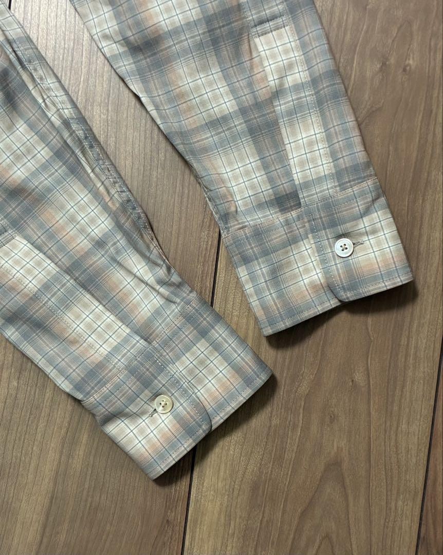 トップス AURALEE SUPER LIGHT WOOL CHECK SHIRT 4 Auralee Super Light Wool Check Shirt in Beige/Blue Check