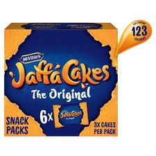 Jaffa Cakes Original Biscuits Snack Pack 6 x 3 Cakes 198 g (Pack of 1)