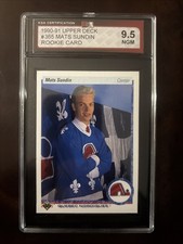 1990 UPPER DECK #365 MATS SUNDIN RC NORDIQUES HOF KSA 9.5
