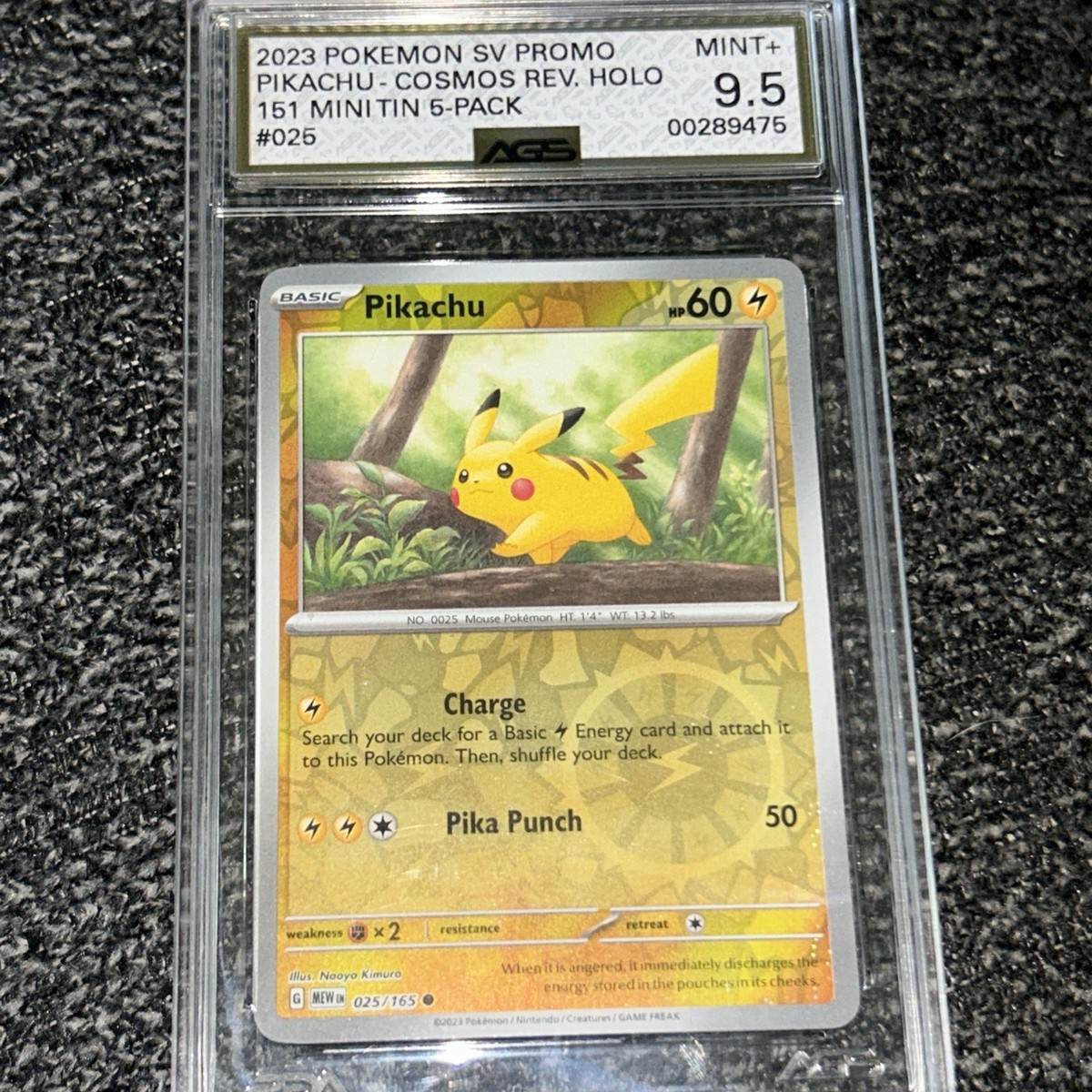 Pokémon Pikachu Scarlet & Violet 151 025/165 Promo Reverse Cosmos