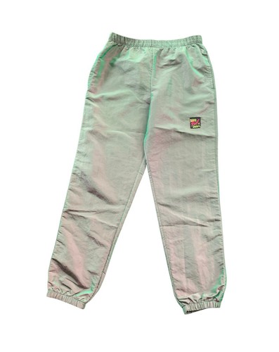 Vintage 90s Surf Style Iridescent Reflective Windbreaker Pants Size Medium - Picture 3 of 7
