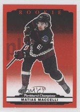 2022 Upper Deck Parkhurst Champions Rookies Red 31/51 Matias Maccelli #277 10ft
