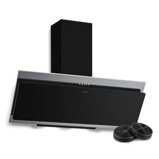 Klarstein Alessia Cappe Inclinate 90cm - Cappa Angolare, 404 m³/h, LED, 3+Boost 