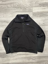 Patagonia Women  s Better Sweater Quarter Zip Fleece Pullover Jacket Black Size L