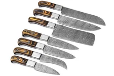 Premium Hand Forged Damascus Steel Full Tang Chef Knife Set Kitchen Knife Set