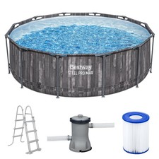 Bestway 5614X Frame Pool Steel Pro Max Set Ø366x100cm Pool Filterpumpe …