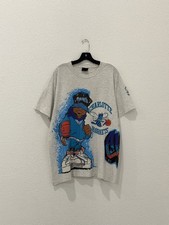 Vintage 90s Charlotte Hornets Rare Wrapped Around Graffiti AOP Changes Large USA