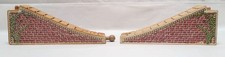 Lot of 2 Thomas the Train Wooden Train Track Ramp Pieces Brick Wall Design