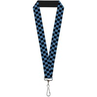 "Buckle-Down Lanyard-1.0\"-Checker Black/Turquoise 22\" X 1\" Multicolor (Us Import)"
