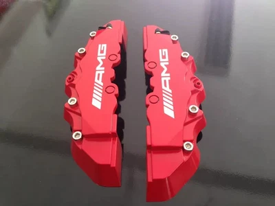 Caches Etriers de Freins AMG Rouges Avant/Arriere - 2 pieces -Livraison Gratuite - Photo 1/4