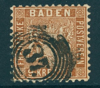 Baden Mi. Nr. 15 c gest. Fotobefund Flemming BPP einwandfrei 350 Euro