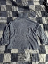 J.CREW Womens Sweater Small Blue Relaxed Roll Neck