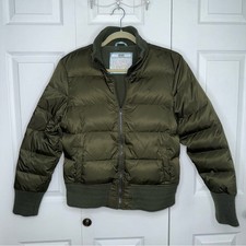 Vintage Old Navy Frost Free down Ouffet Bomber Jacket in Green Fleece lined L