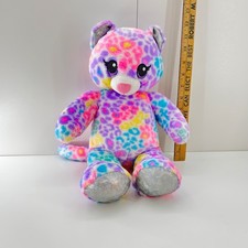 Build a Bear Workshop Rainbow Leopard Plush Stuffed Animal Toy