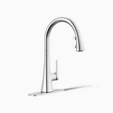 NIOB Kohler Guild Pull-Down Kitchen Faucet | R33912-CP | Polished Chrome Finish