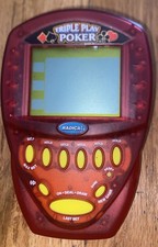 Radica Triple Play Poker Electronic Handheld Game Tested Vintage 2000