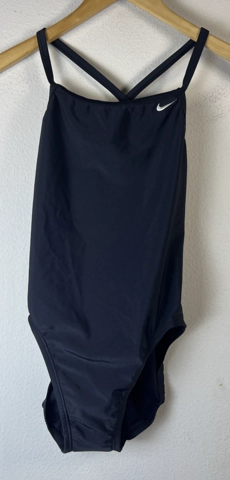 Nike NUEVO Talla 6 32 Fastback Traje de Baño de Una Pieza Forrado Negro Estilo #TCSS0015 NUEVO CON ETIQUETAS Foto 2 de 4
