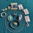 Vintage Jewelry Lot Sterling And Costume Signed 15 Pc Lot