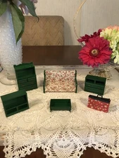 Vintage Dollhouse Furniture Set Epoch Calico Critters 13 Collectible Pieces ‘85