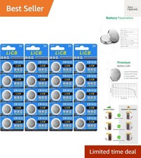 20 Pack CR 1632 Batteries, Long-Lasting High Capacity Lithium Battery,3 Vol...