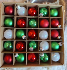 Glass Christmas Ornaments Target SMALL TREE 1 In Multicolor New in Box Set of 25