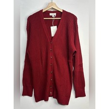 Free Assembly Red Cardigan Sweater XL- New