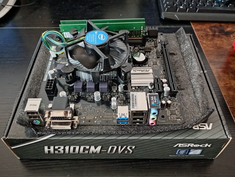 CPU PROCESSORE INTEL CORE i5-8400 + SCHEDA MADRE ASROCK H310CM-DVS + RAM 16 GB - Immagine 3 di 4