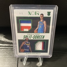 2024-25 Noir Split-Screen Green Nikola Topic DaRon Holmes RC Dual Patch /5