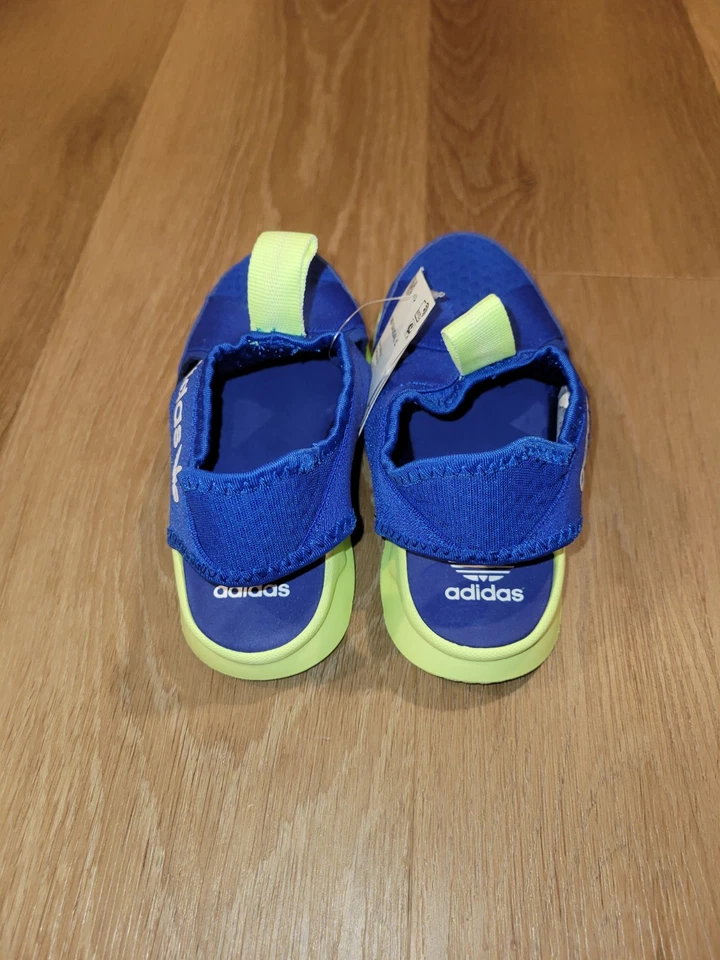 ADIDAS 360 Swim Ready Toddler Boys Sneaker Sandals Blue & Neon Size 12K New - Image 4 of 4