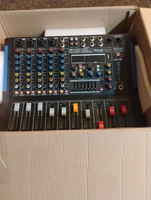 Pyle 6Ch Bluetooth Studio DJ Controller Audio Mixer Console System/ PMXU67BT