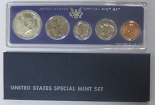 1966 UNITED STATES Special Mint Set SMS in Mint Box 5 COINS w/ Silver Kennedy