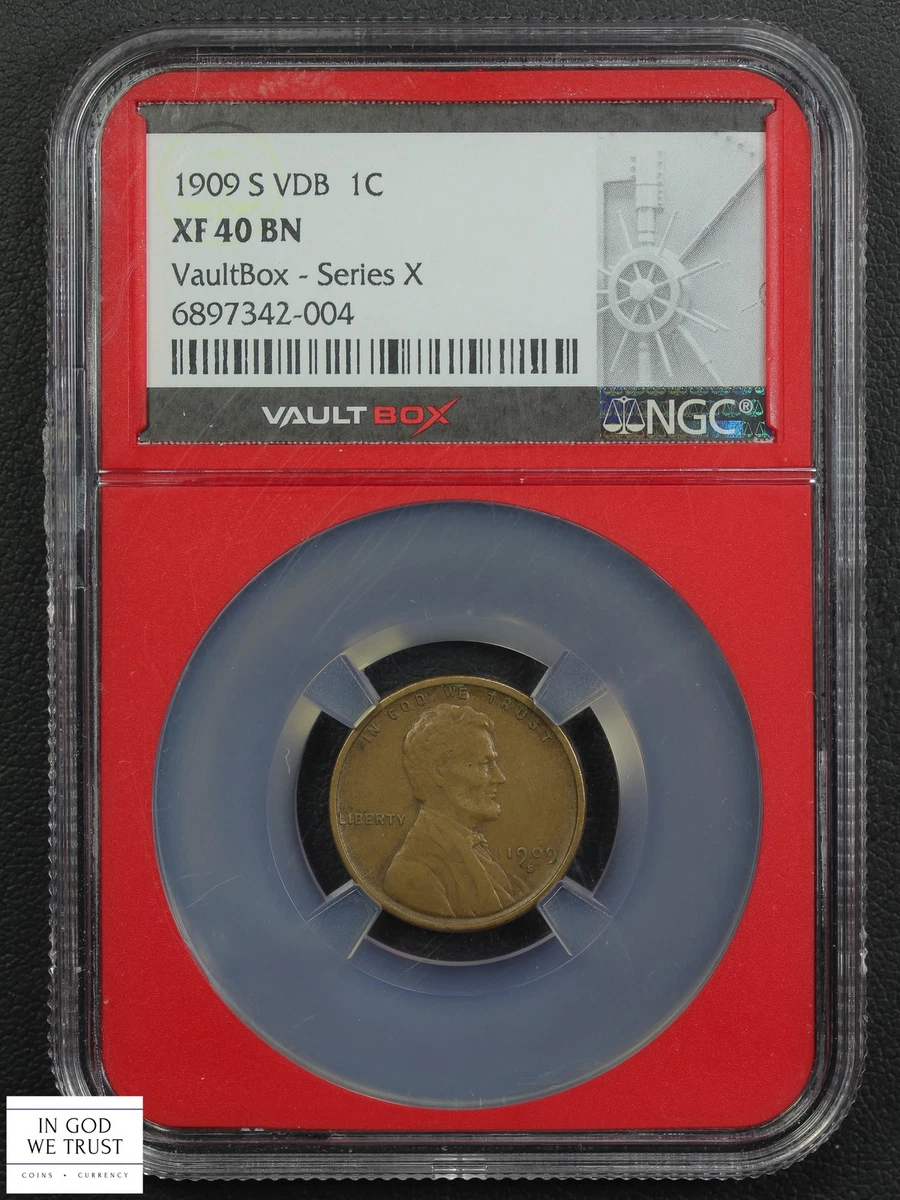 XF 40 Graded 1909 Year Lincoln Wheat US Small Cents (1909-1958