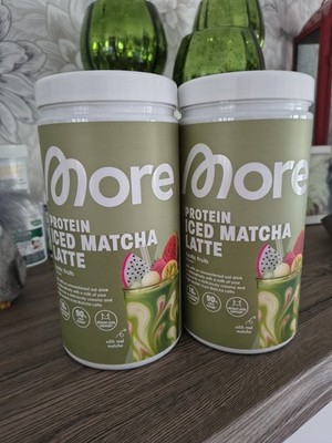 more Protein Iced Matcha Latte Exotic Fruits Pulver 2 Dosen 90% weniger Zucker