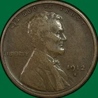 1912-S Lincoln Wheat Cent Very Fine VF Coin #39999