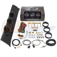 GlowShift Black Boost/EGT/Trans Temp Gauges &...