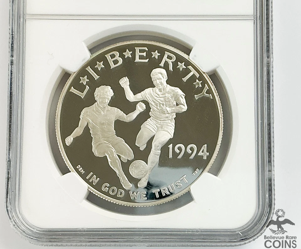 1994-S US $1 Silver Proof Coin WORLD CUP SOCCER/FOOTBALL NGC PF70 Ultra Cameo - Image 3 of 4
