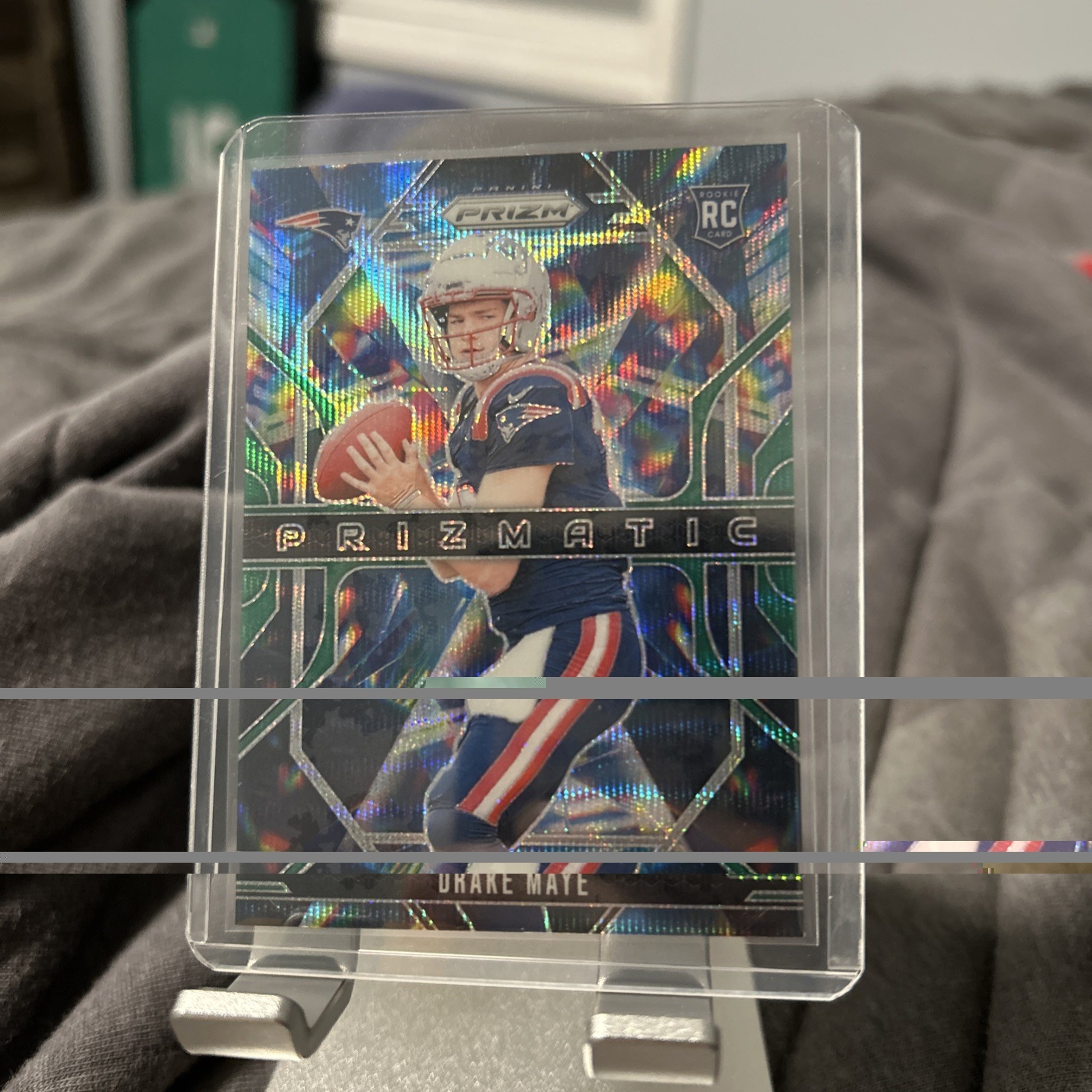 2024 Panini Prizm - Prizmatic Drake Maye #2 Green Wave Prizm (RC)