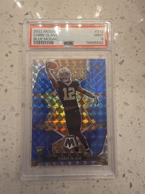 2022 Panini Mosaic - Introductions Chris Olave #I-7 Blue Mosaic Prizm 62/99 (RC)