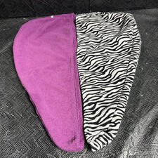 2 microfiber Hair Wraps Purple And Zebra