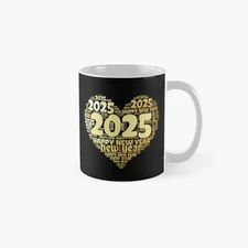 2025 Heart Shape New Year Classic Mug , Gift For Family